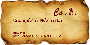 Csungán Mónika névjegykártya
