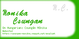 monika csungan business card