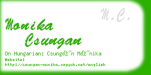 monika csungan business card